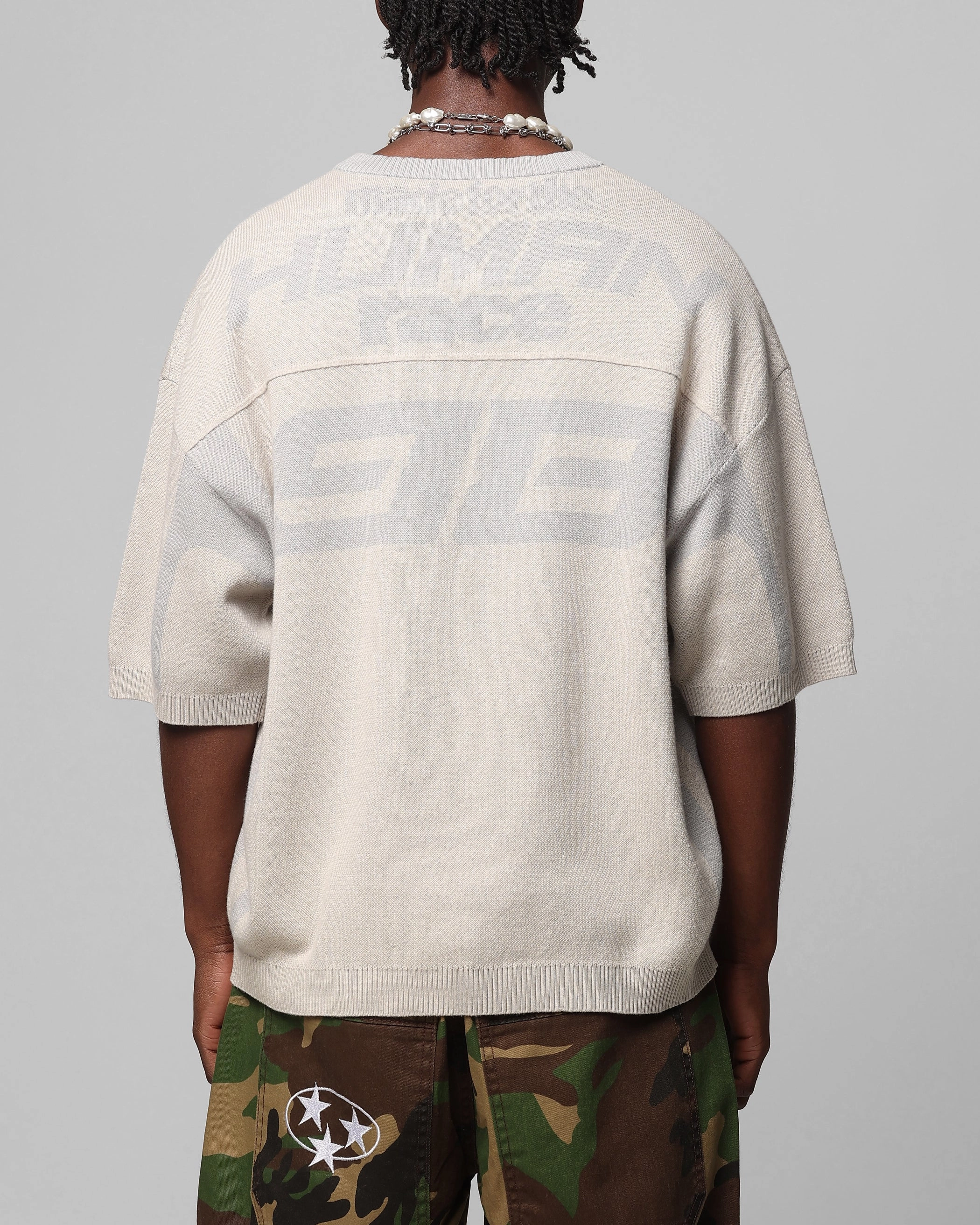 Loiter Knit Quarterback Jersey Grey Bamboo Fiber Fabric