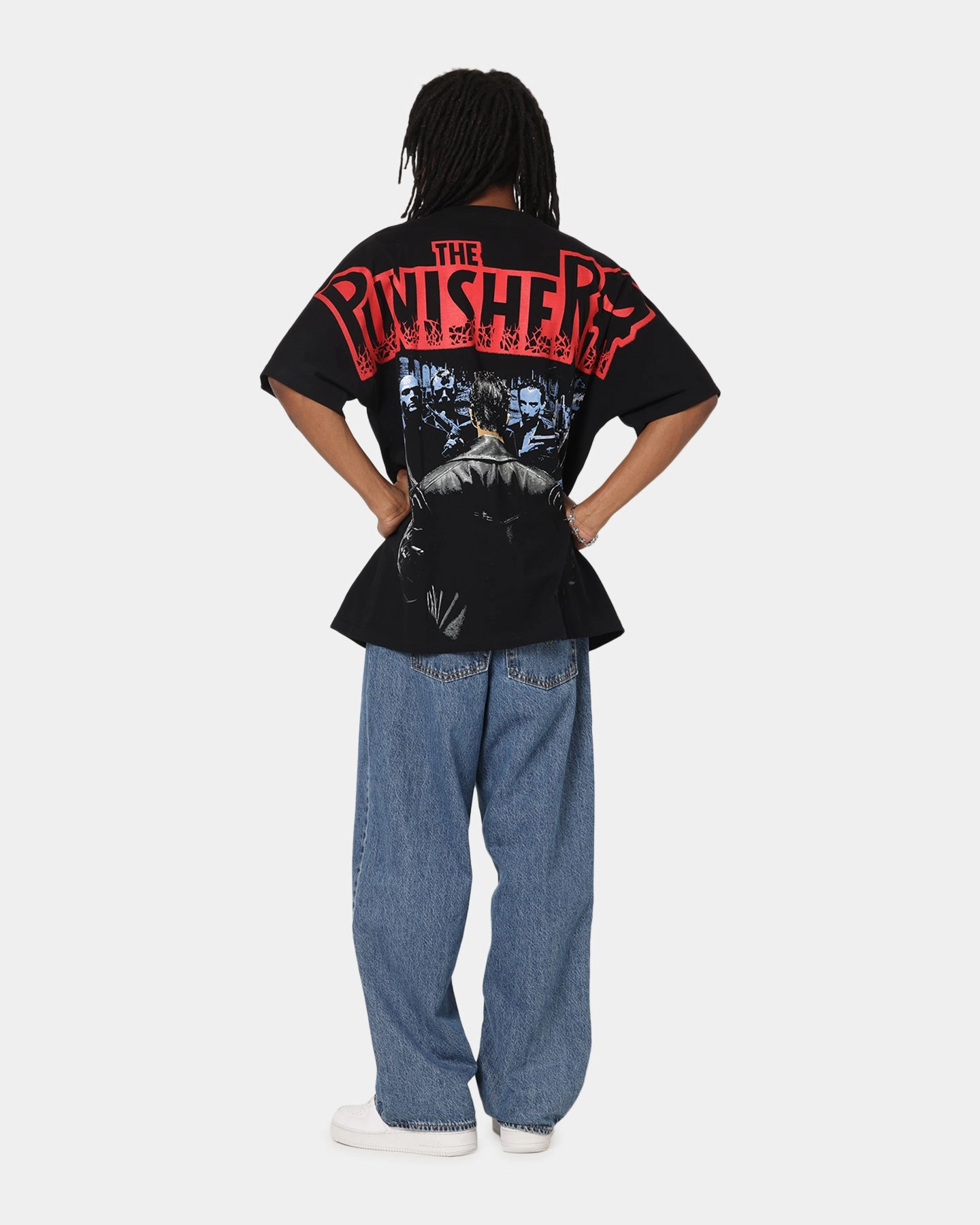 American Thrift Marvel The Punisher All Over Print T-Shirt Black Thermal Regulation System