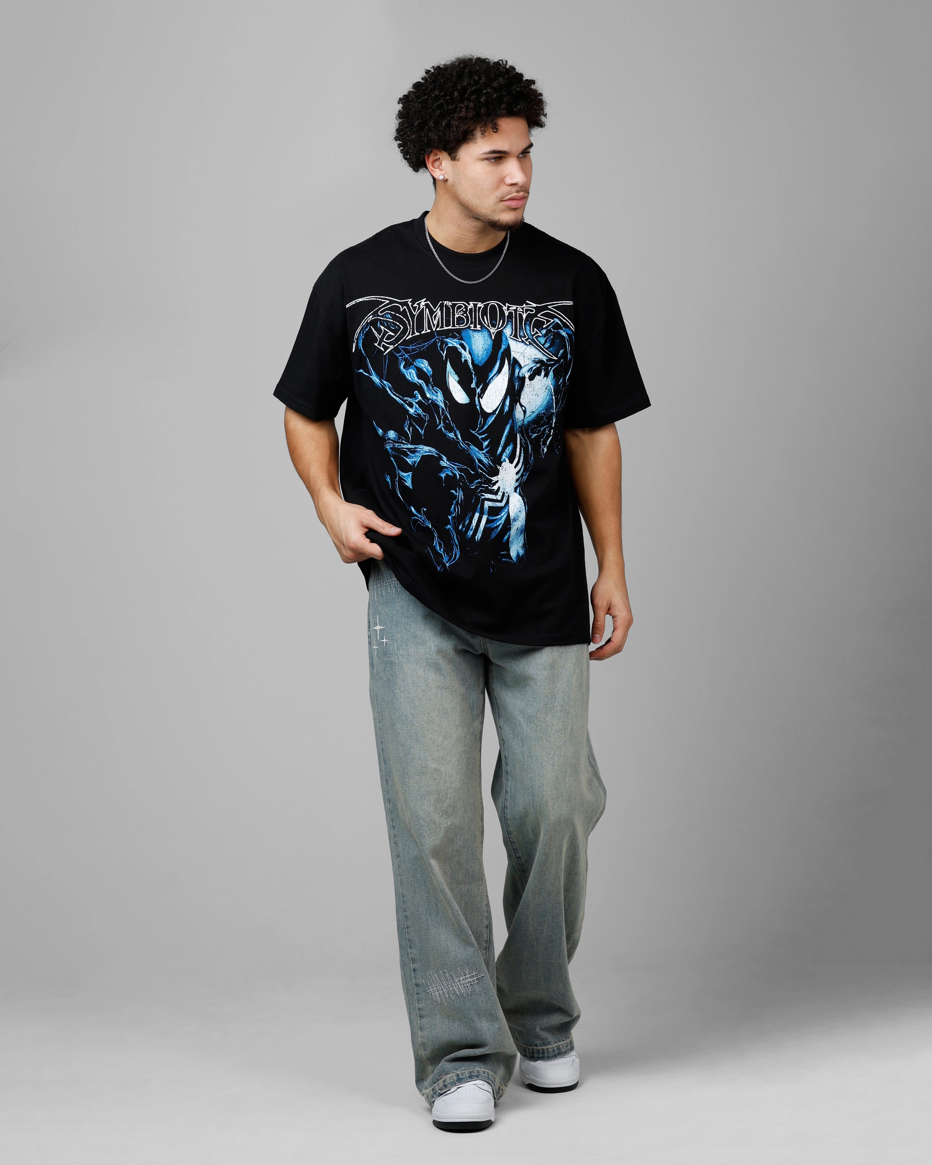 Sport Hoodie Loiter Marvel Spider-Man Symbiote Heavyweight T-Shirt Black