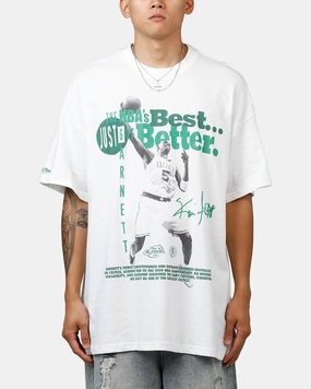Mitchell & Ness Boston Celtics Kevin Garnett Got Better T-Shirt Vintage White AntiPillingTechnology DoubleLayeredShoulders