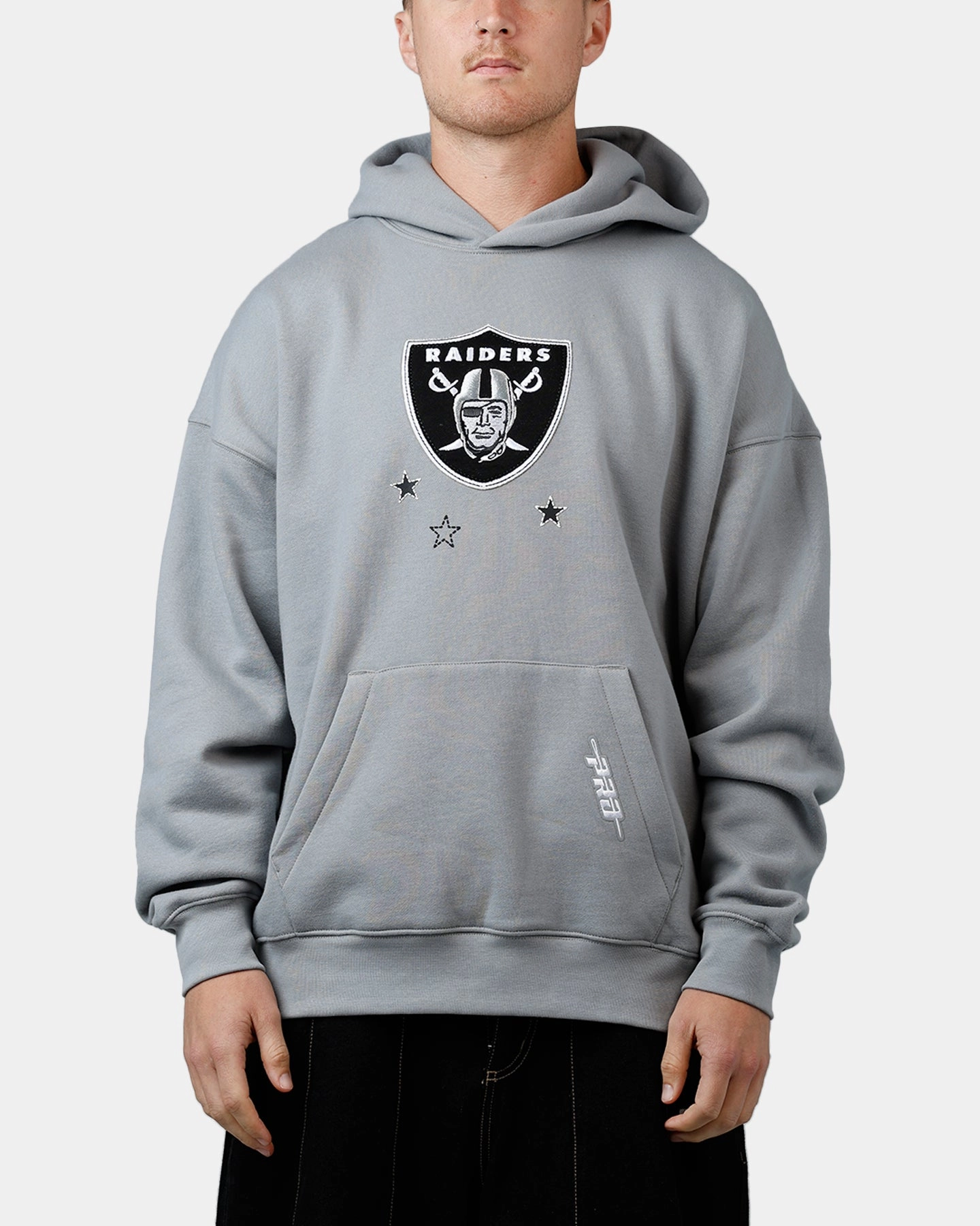 Breathable Knit Fabric Pro Standard Las Vegas Raiders Kickoff Hoodie Grey