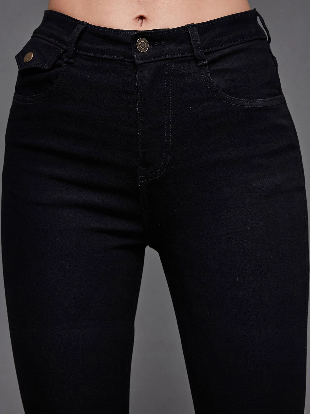 Cool Essential 24/7 Comfort Black Skinny High-Rise Stretchable Denim Jeans