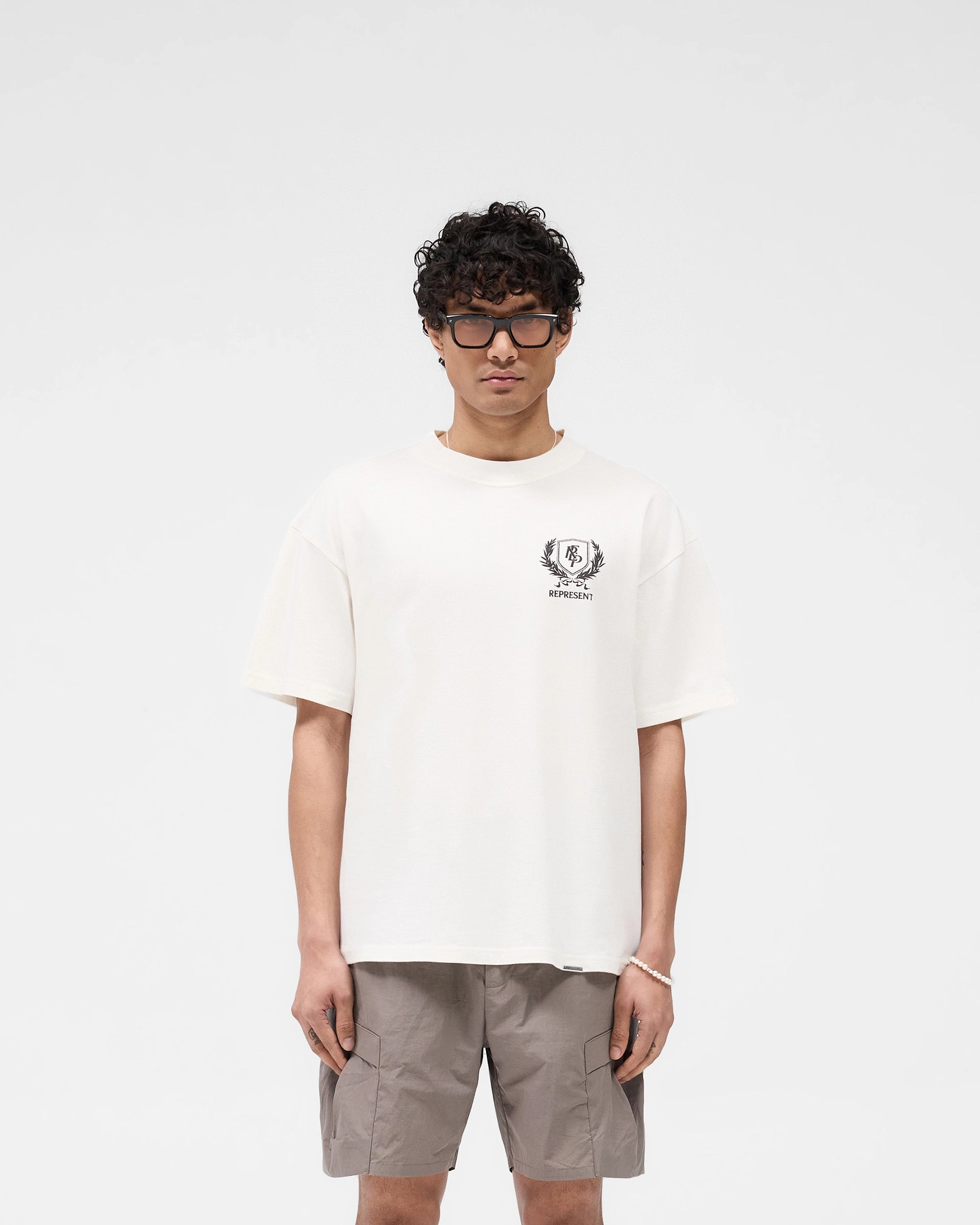 Crest T-Shirt - Flat White Lightweight Fabric