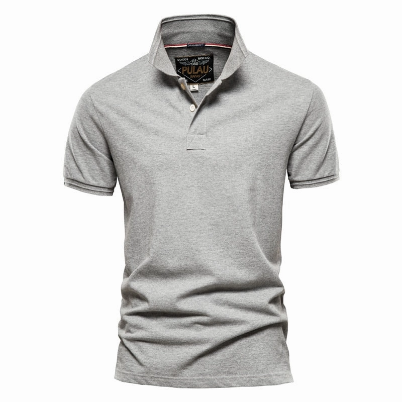 West Louis? Men Classic Cotton Business Polo Shirt Soft Fabric