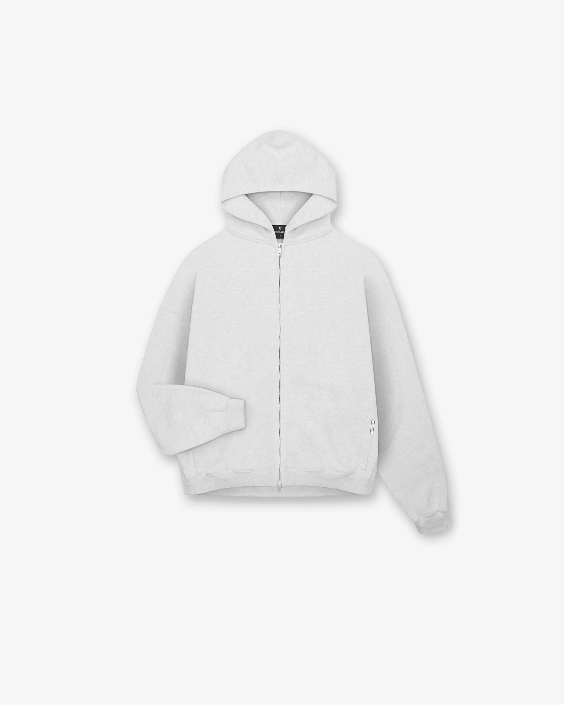 Initial Oversized Zip Hoodie - Ice Grey Marl Street Day