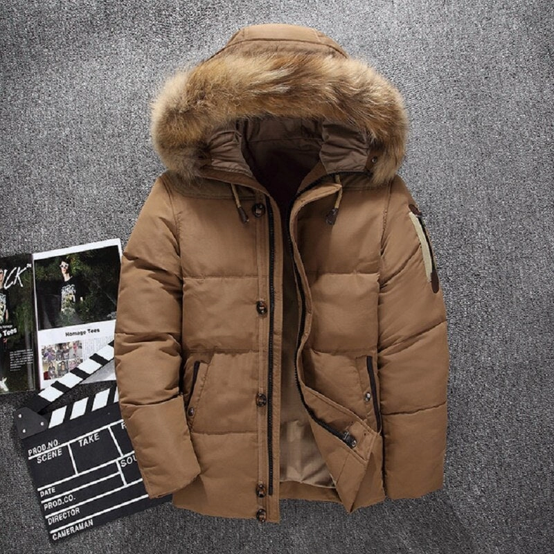 Autumn Layers Easy Wear West Louis? Fur Hood Winter Down Jacket