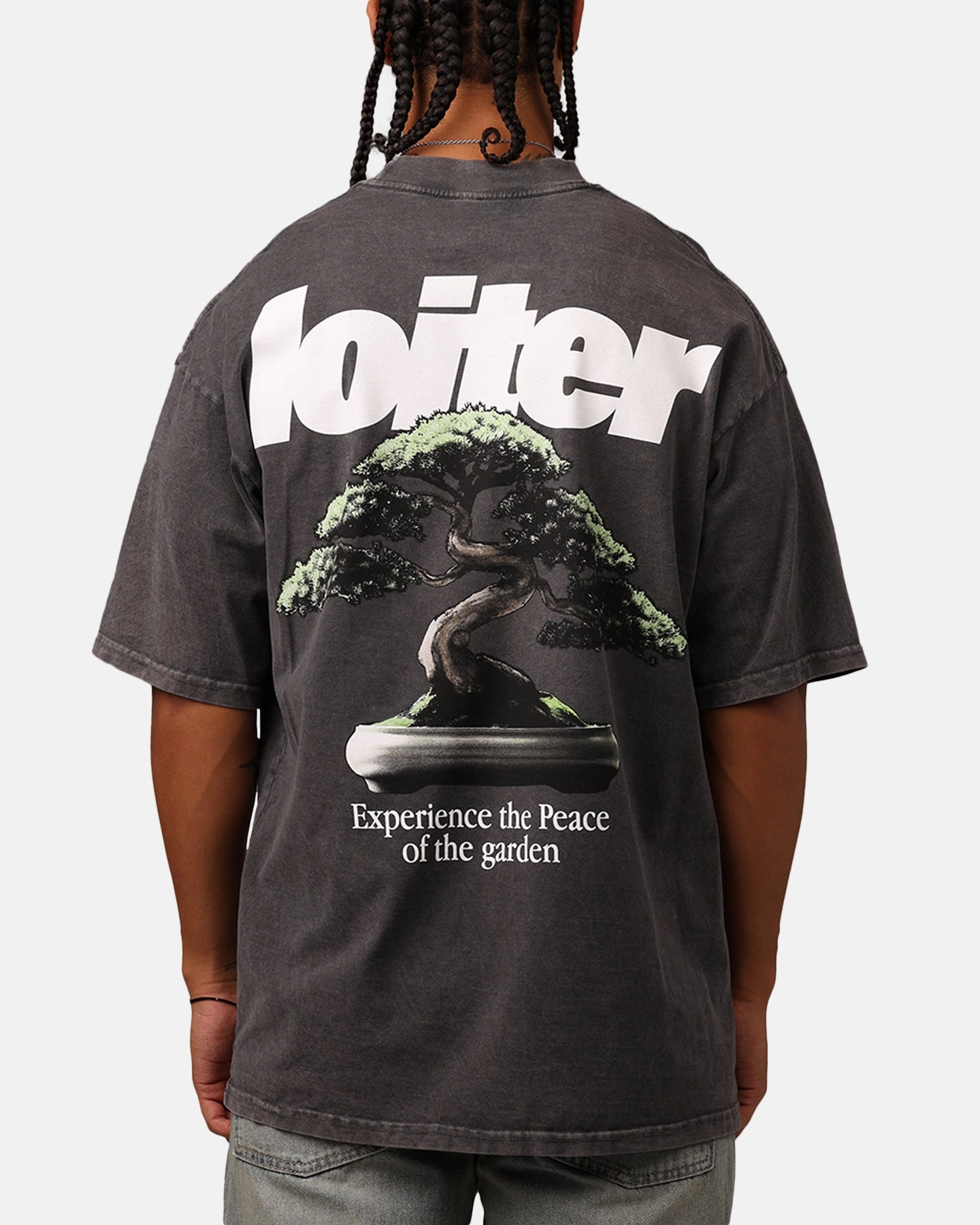 Loiter Bonsai Mock T-Shirt Charcoal Layered Shoulder AntiBacterial Coating