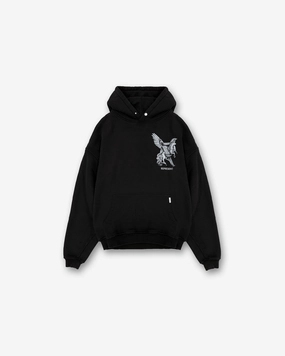 lake swimming Elegance In Motion Hoodie - Jet Black