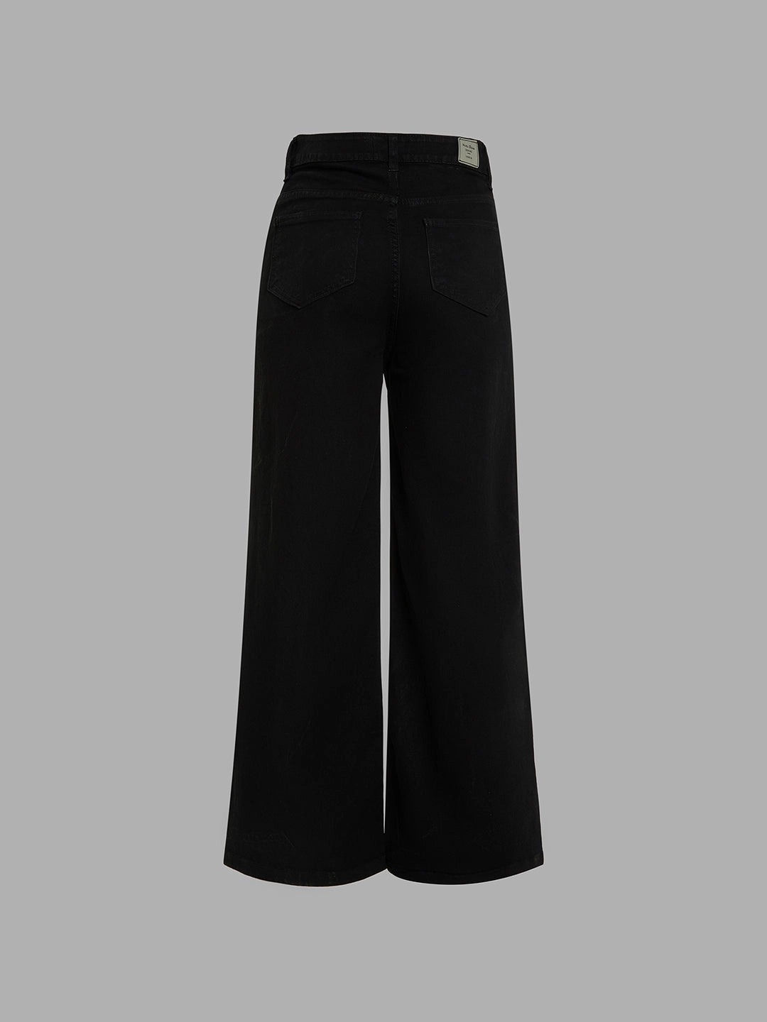 Traveler Gear Winter Warmth Smooth 24/7 Comfort Black Wide-Leg High-Rise Stretchable Denim Jeans