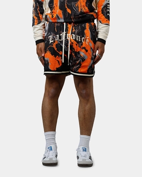 Flatlock Seams Puma Lafranc?? Heem All Over Print Shorts Orange