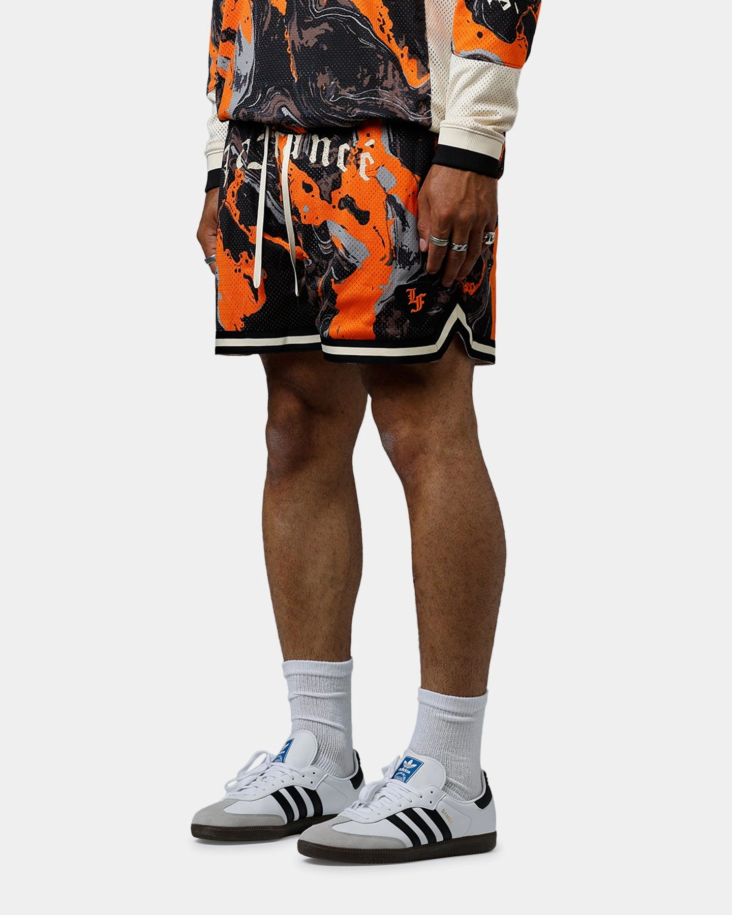 Puma Lafranc?? Heem All Over Print Shorts Orange TaglessLabel Slim Look Fit