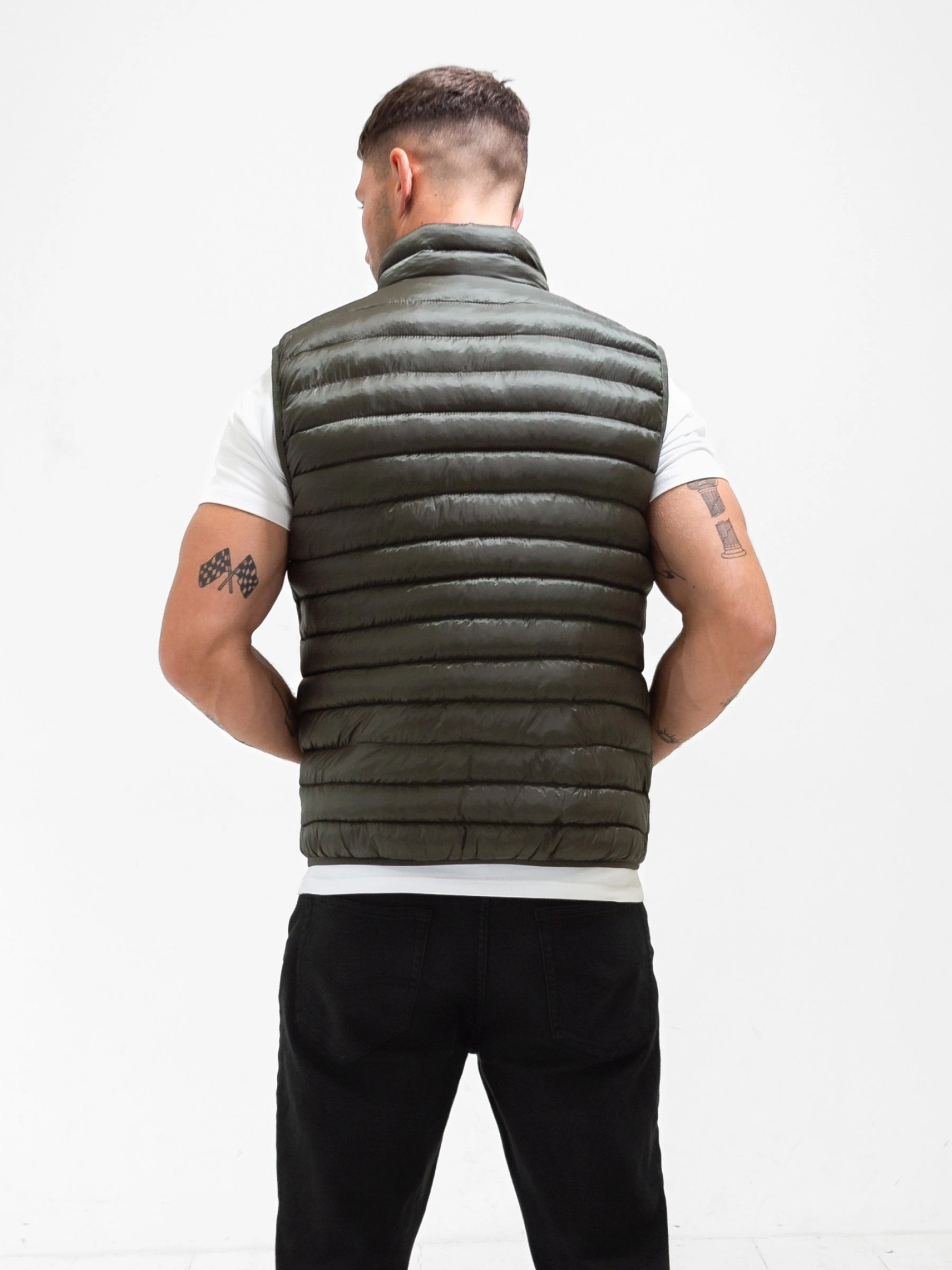 Ellis Lightweight Gilet - Dark Green Anti Pilling Fabric