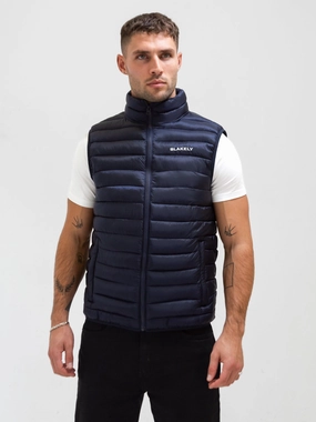 Chill Weather Non Iron Fabric Tech Ellis Lightweight Gilet - Navy