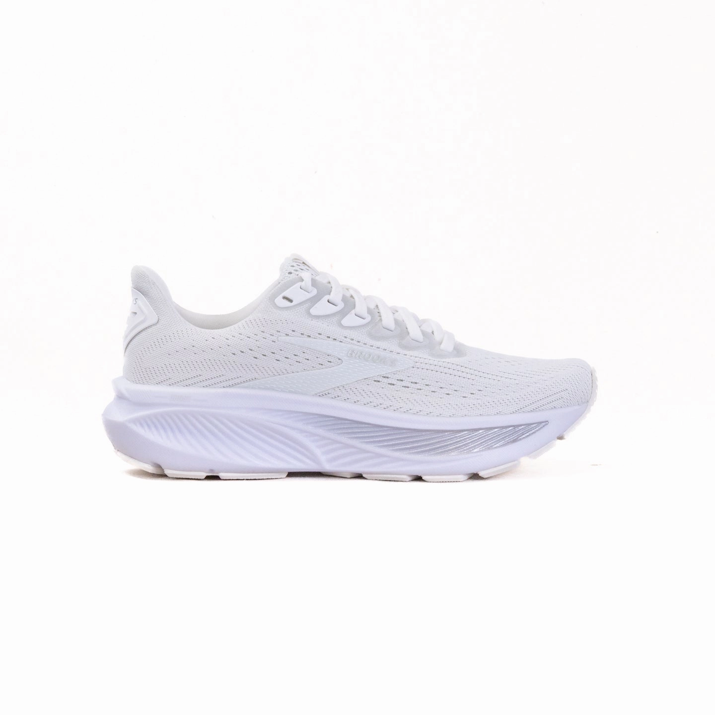 Tensile Reinforced Eyelets Breathable fabric Brooks Ghost 17 (Women??s) - White/White/Grey