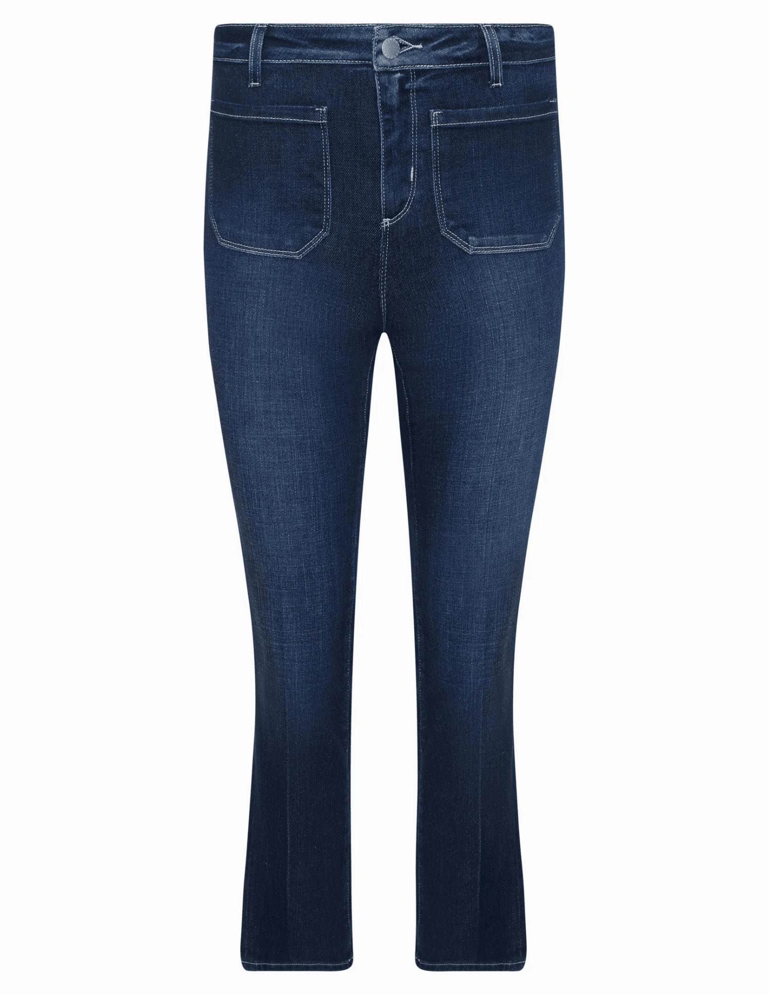 L'Agence Noya Cropped Slim Flare Jeans in Sterling Go-to Wear Rugged Construction