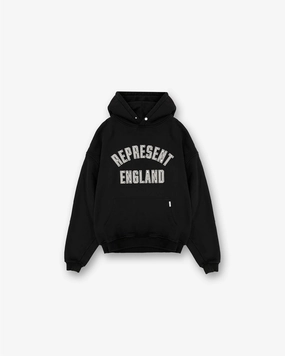 England Applique Hoodie - Jet Black Quokka like