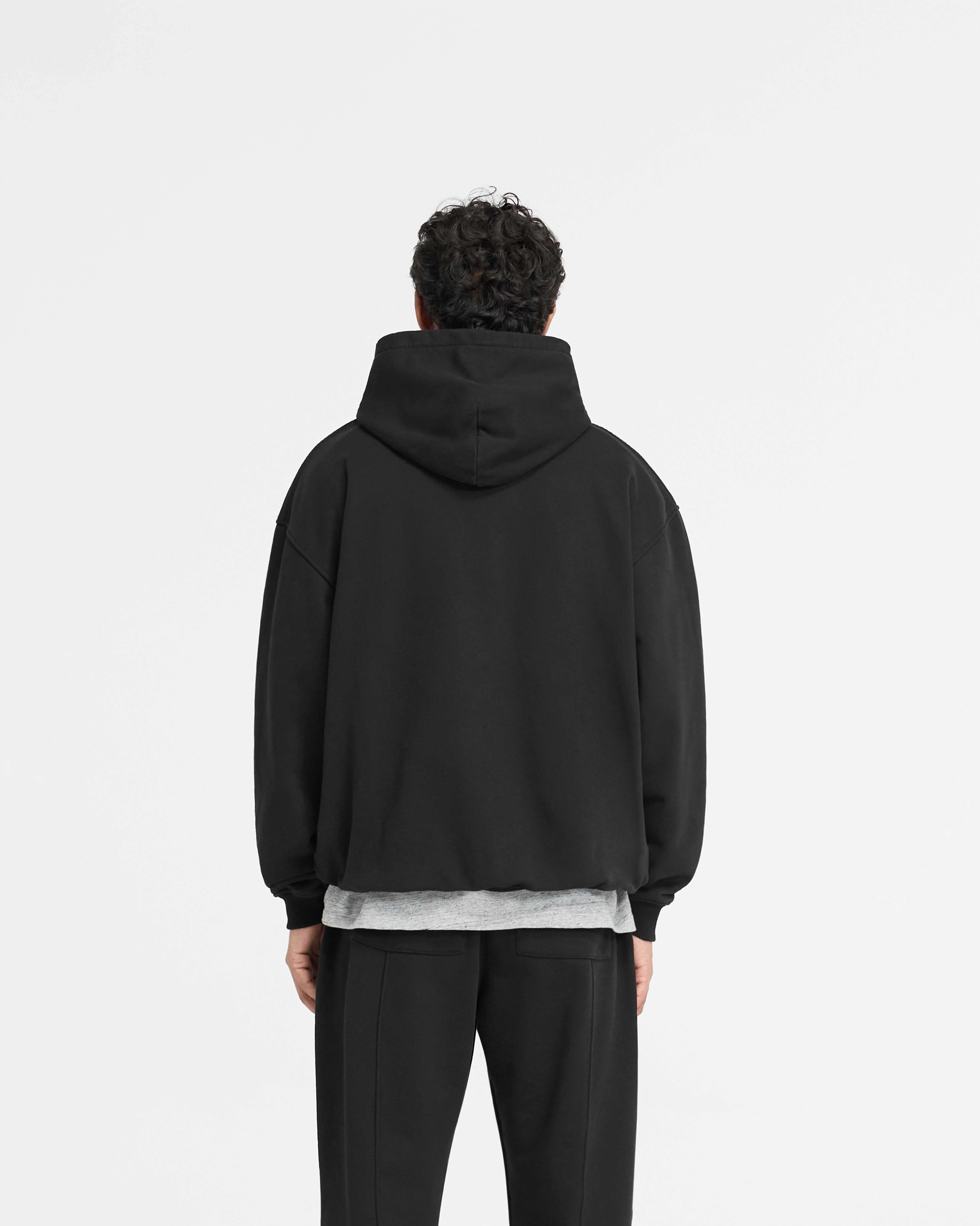 England Applique Hoodie - Jet Black All Season Wear autumn clothing