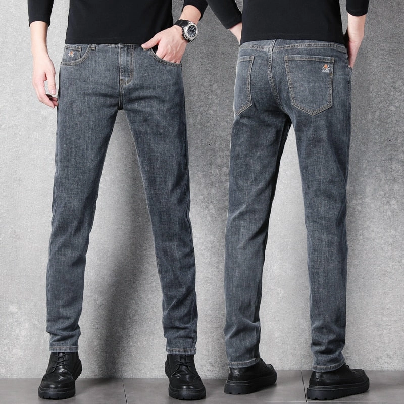 West Louis? Stretch Slim Fit Fashion Designer Denim Jeans Spring Mood Slim