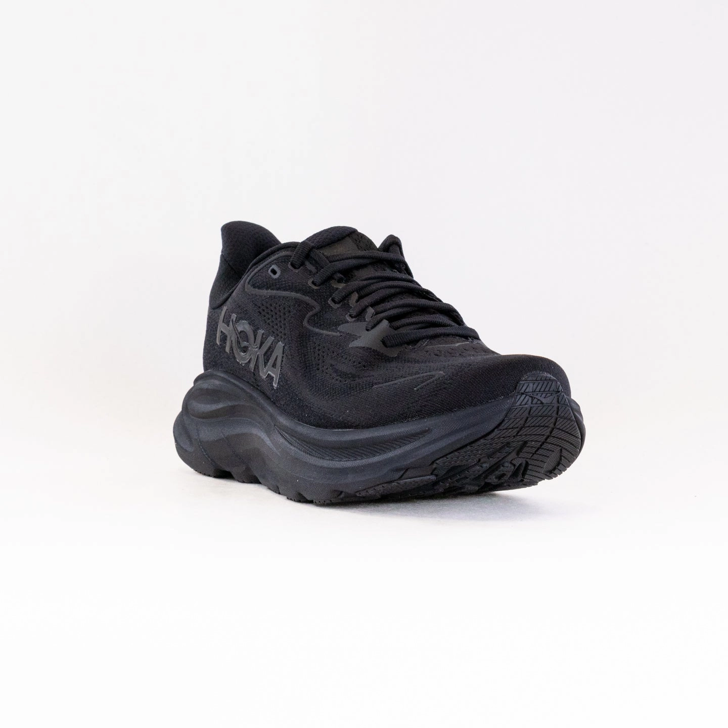 school runs Hoka Clifton 10 Extra Wide (Men's) - Black/Black