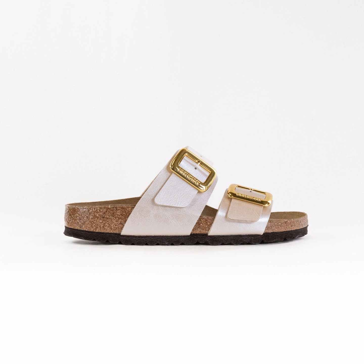 Birkenstock Limted Edition Sydney Luxe Buckle (Women's) - Graceful Pearl White Foot Hug Soft Walk