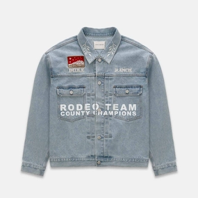 Duke Ranch Wreath Denim Jacket Friction Reducing Lining