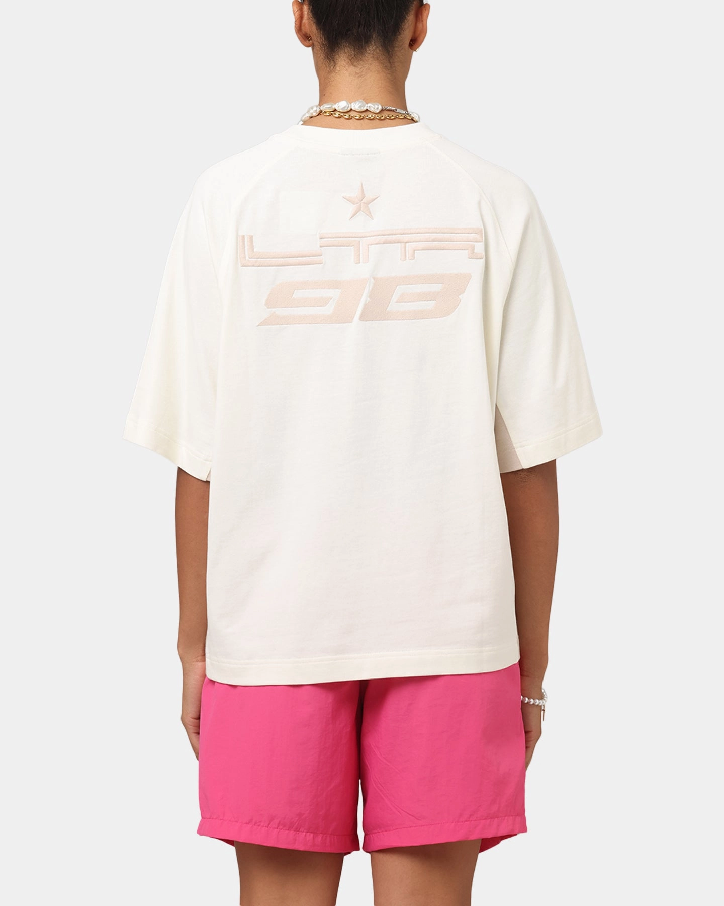 ButtonDownCollar Loiter Daytona Panel T-Shirt White/Stone