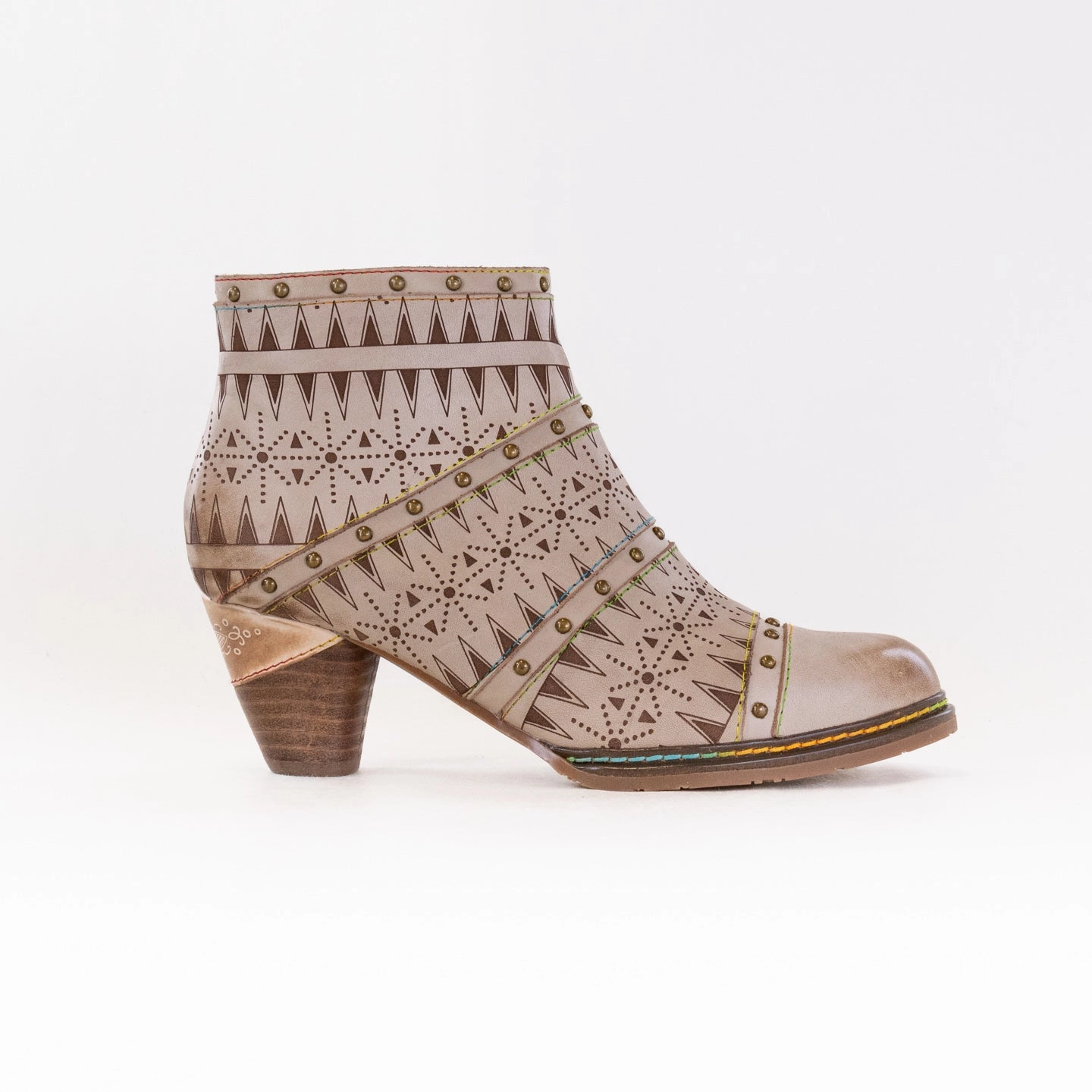 Spring Step L'Artiste  Niobe (Women's) - Beige Multi Leather Protective Finish Comfort Seeker Frost Season