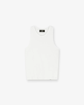 Fashion and Comfort Fit For All Day Initial Rib Vest - Flat White