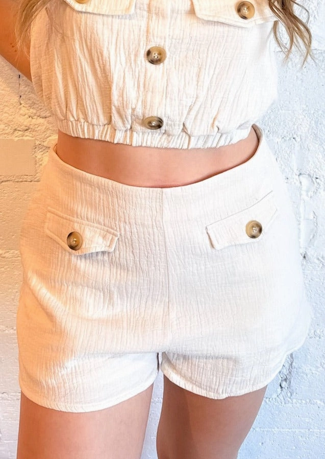 Button Detail Shorts Quick Layer Fit tall size