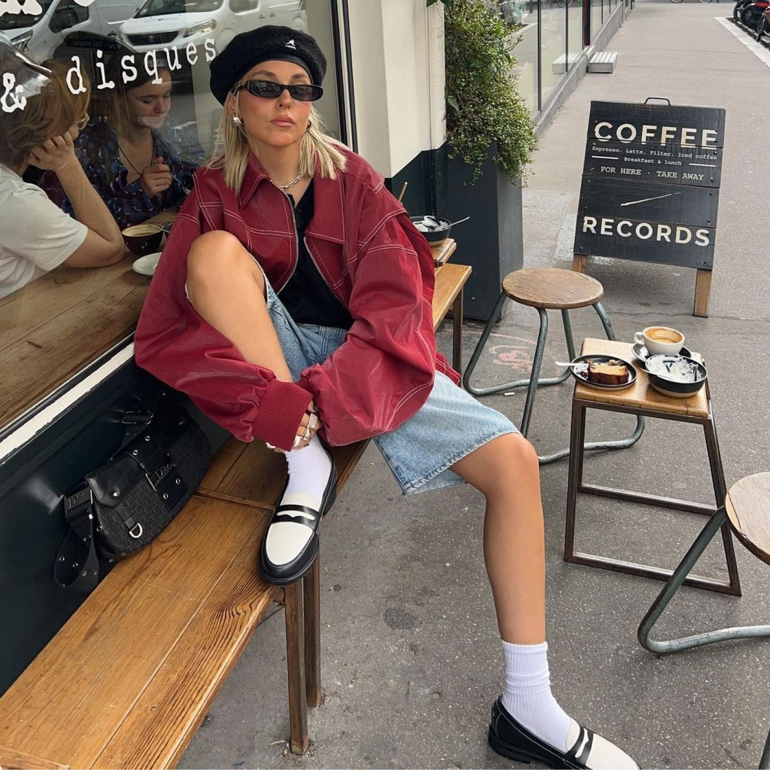 Open Way Wilde Black   White Penny Loafer - Women's