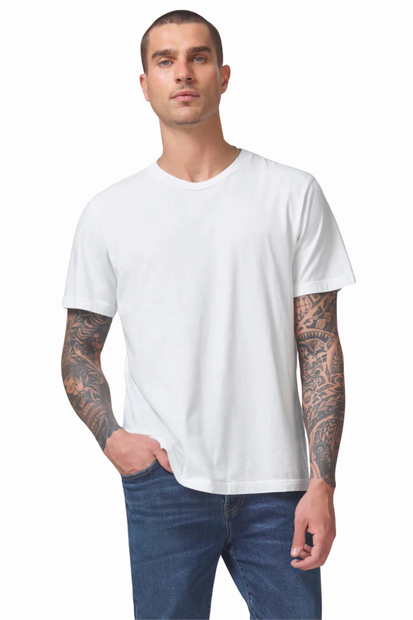 Seamless Shoulder Tapered Armhole Design Everyday Tee