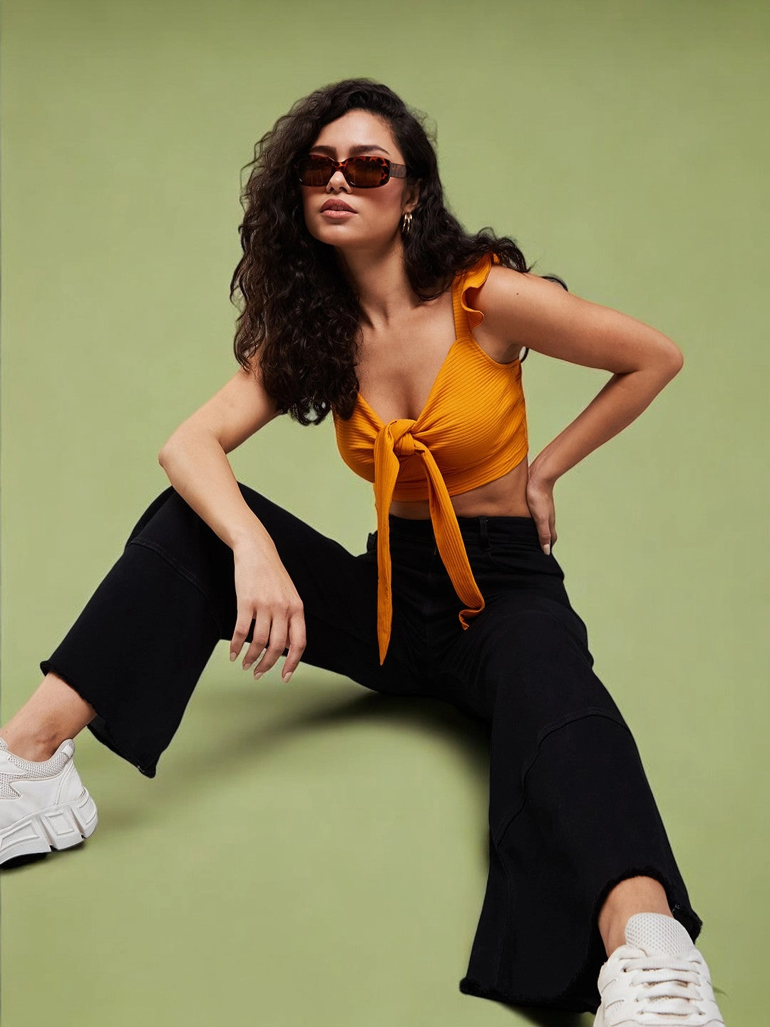 Core Item Casual Friday Picnic Style Nature Lover 24/7 Comfort Black Wide-Leg High-Rise Stretchable Denim Jeans