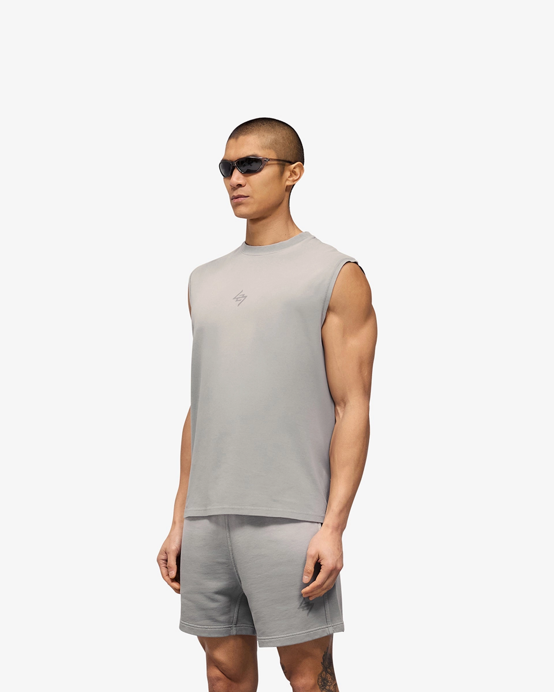 247 Motion Oversized Tank - Titanium Trendy Casual Wear