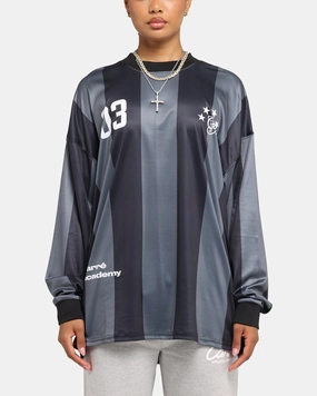 Carre Academy Oversized Long Sleeve T-Shirt Black/Grey FrictionResistant Fabric Breathable3DKnit