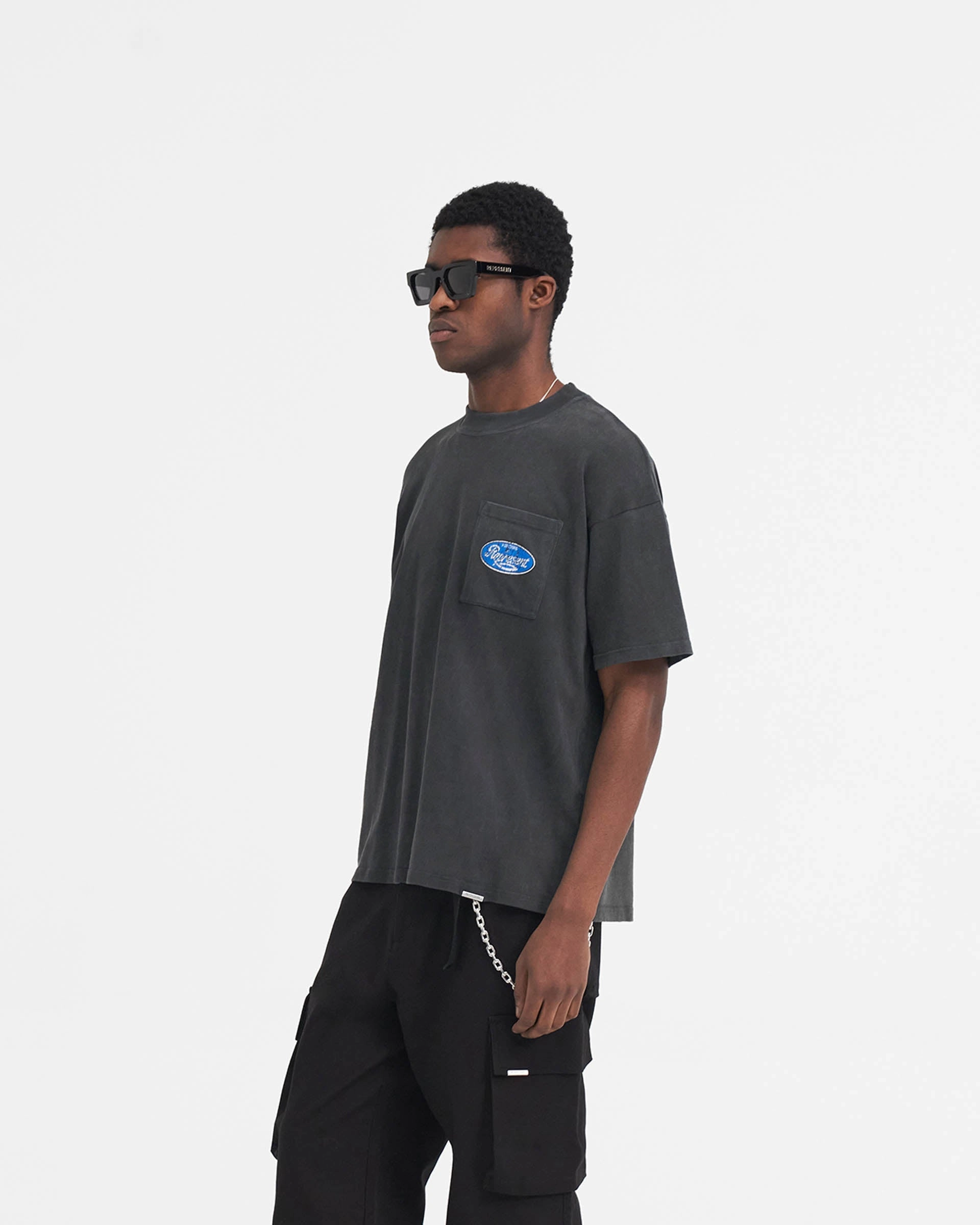 Classic Parts T-Shirt - Aged Black Tagless Neckline Colorfast Dye