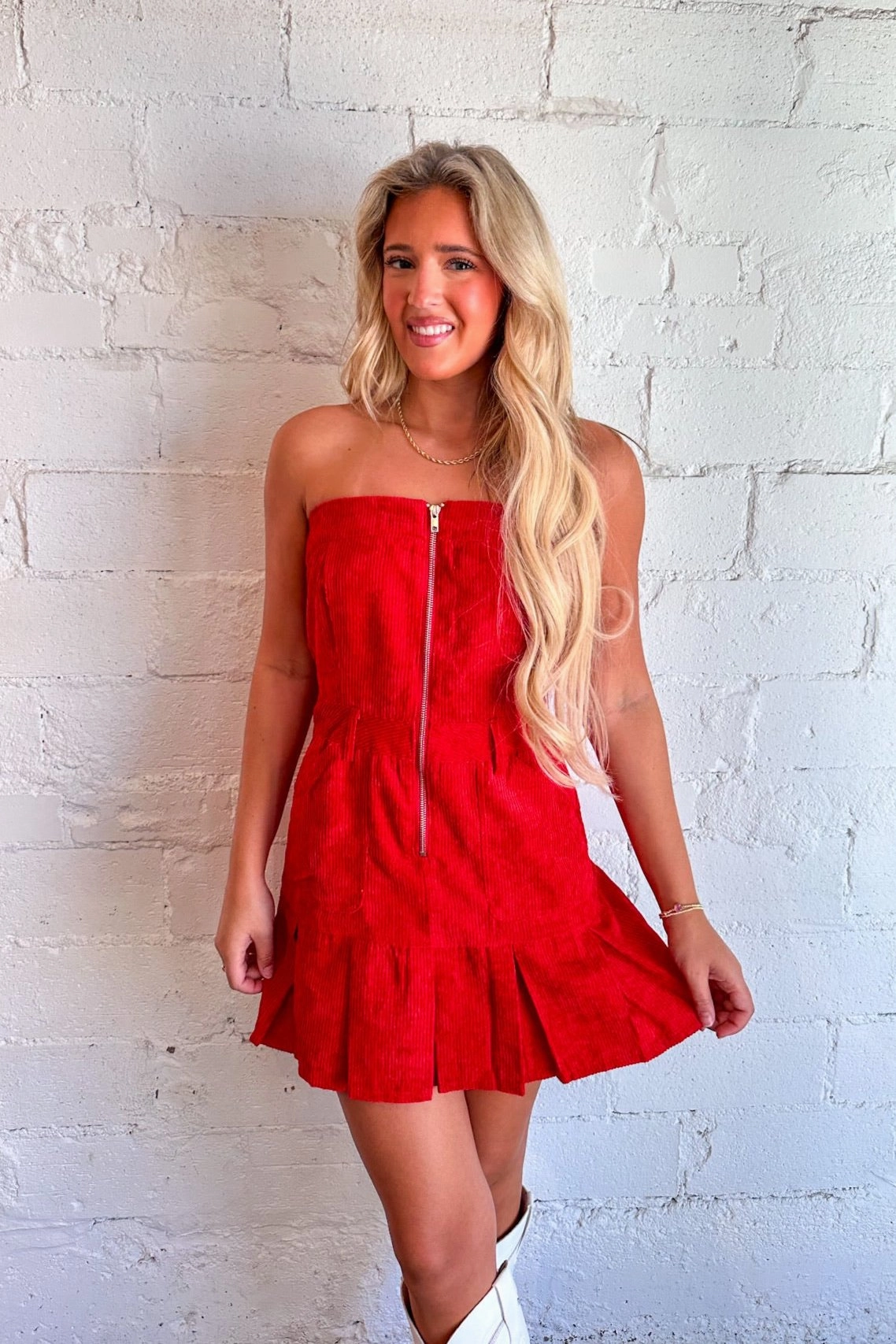 Quick-Dry Fall In Love Corduroy Romper