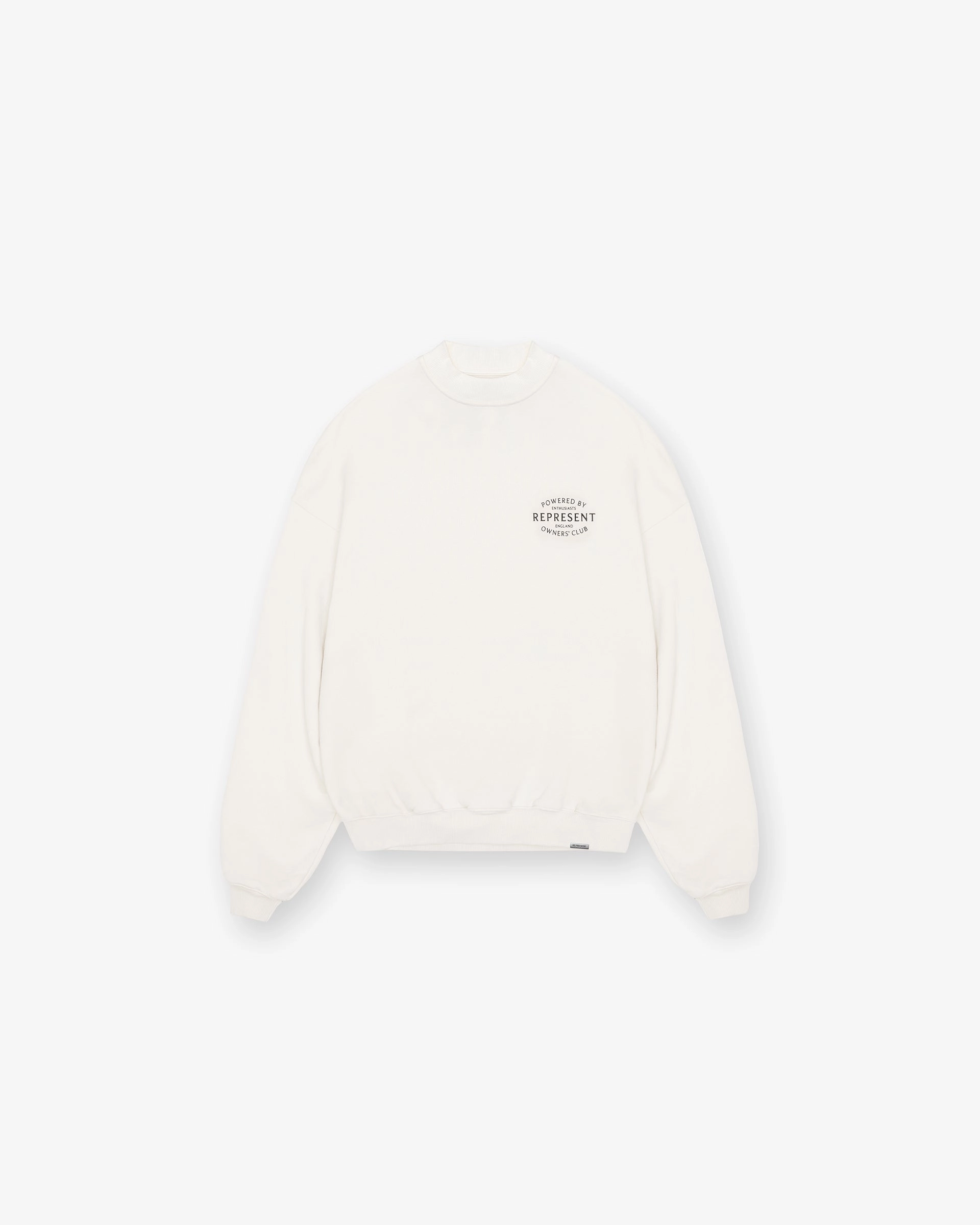 Represent Owners Club Stamp Sweater - Flat White Essential Comfort Layer Comfort