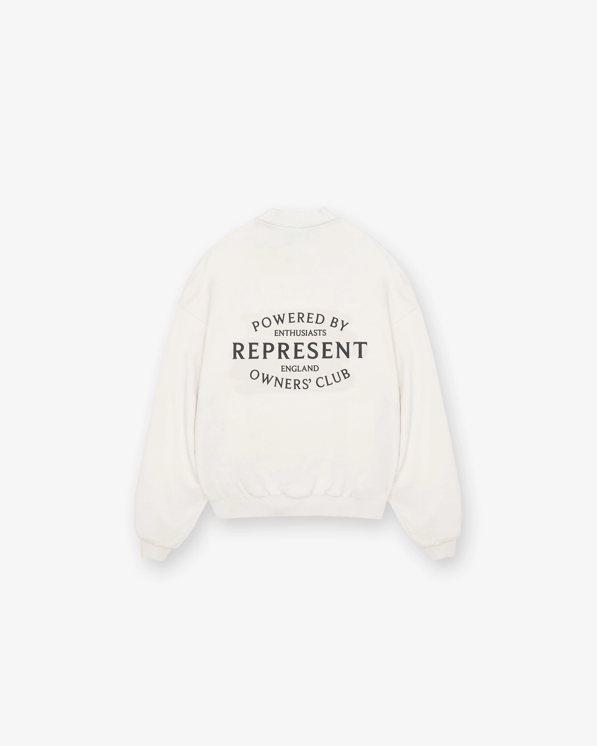Represent Owners Club Stamp Sweater - Flat White MachineWashable Structure