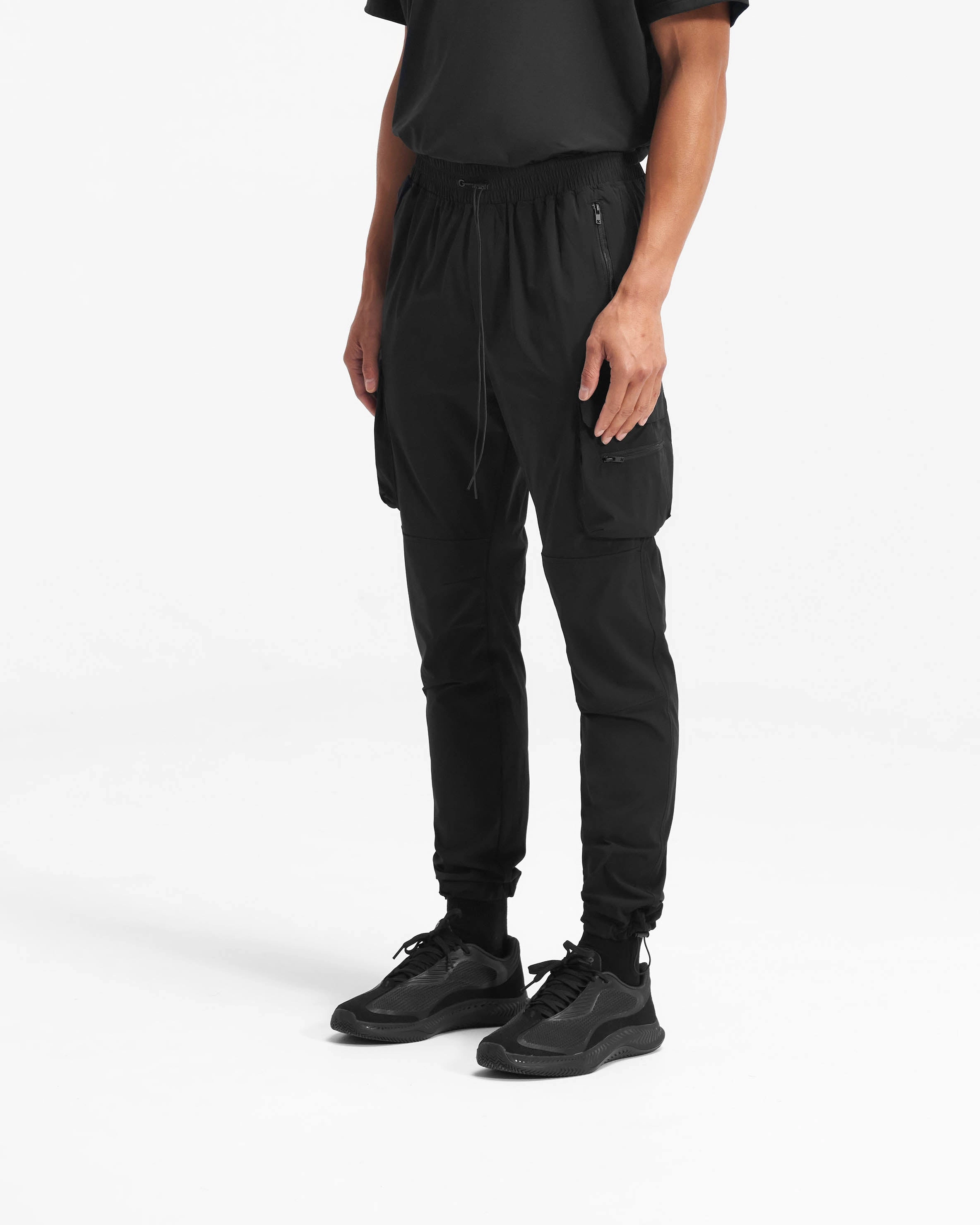Layered Panel Design Quick drying material 247 Pant - Black
