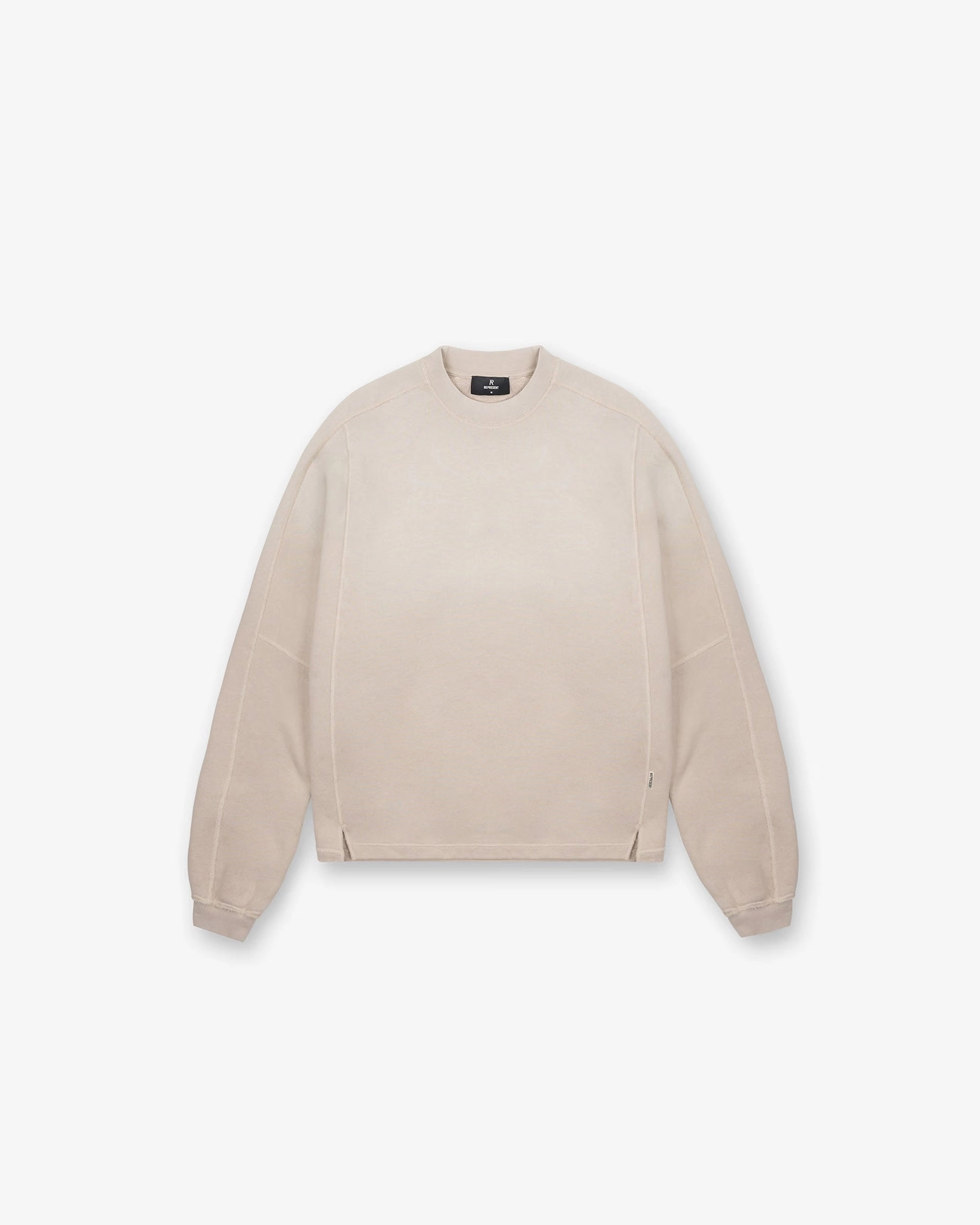 Stepped Hem Sweatshirt - Oat KnitCuff Reinforcements