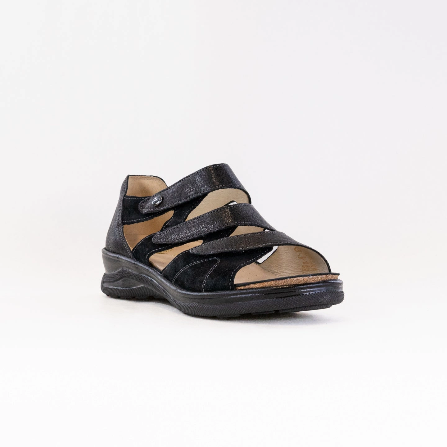 Fidelio Hilani (Women's) - Black Leather Bacterial Growth Prevention