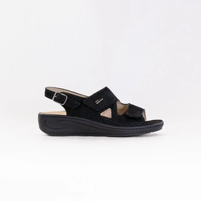 Fidelio Vienna Sandal (Women's) - Black Comfortable Footwear for Every Day