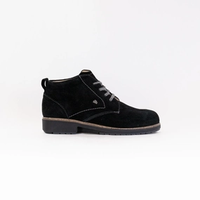 Finn Comfort Cranston (Women's) - Black Suede High Arch Breathable Cold Climate