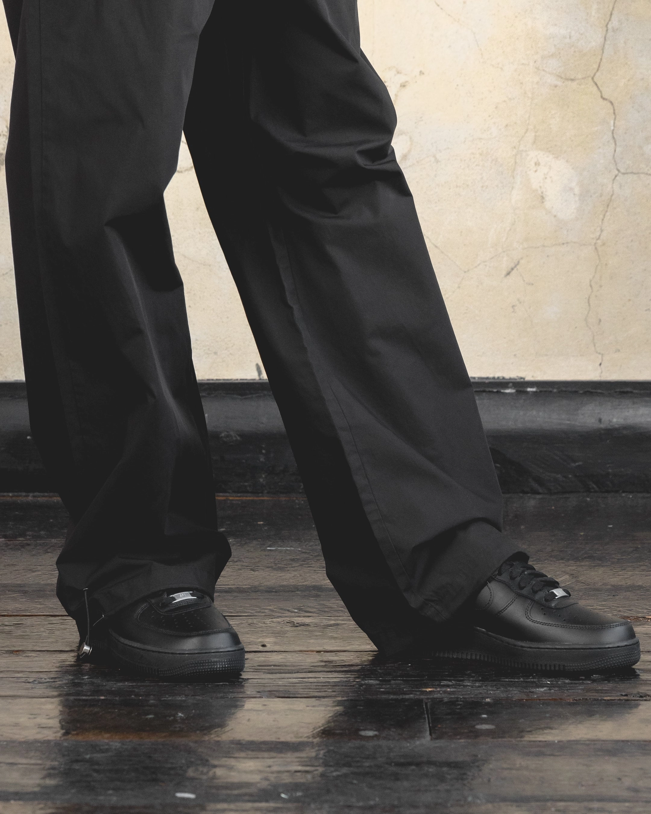 Casual Stretch Wear Durable Hem 404 Silhouette Pants Black