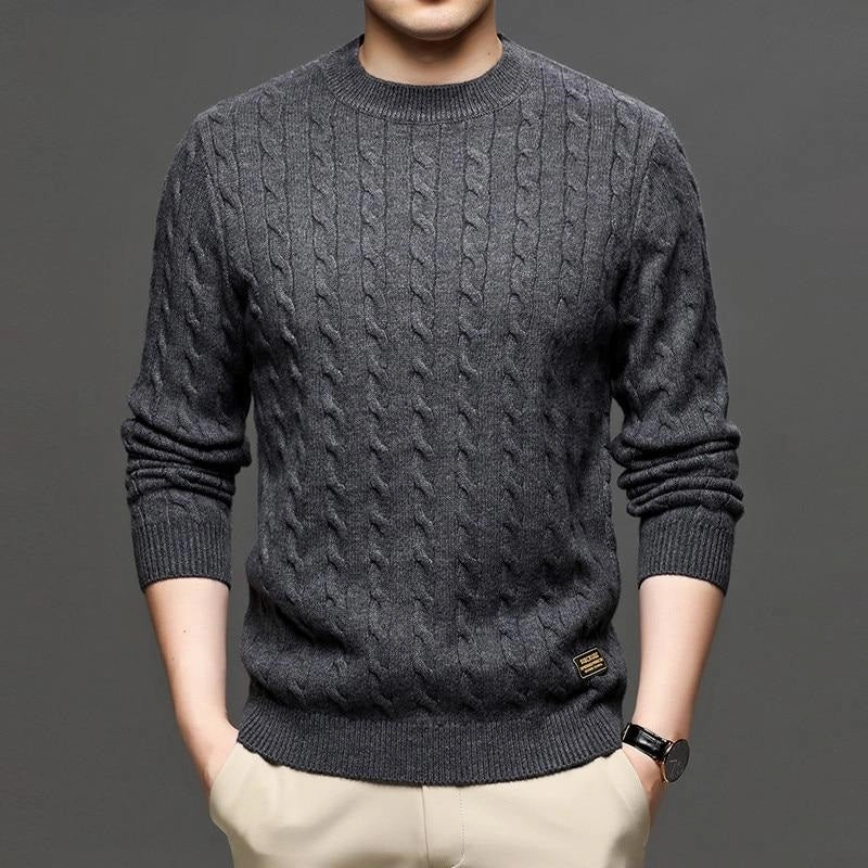 West Louis? Fashion Knitted Jumper O-Neck Pullover Sweater Clean Cut