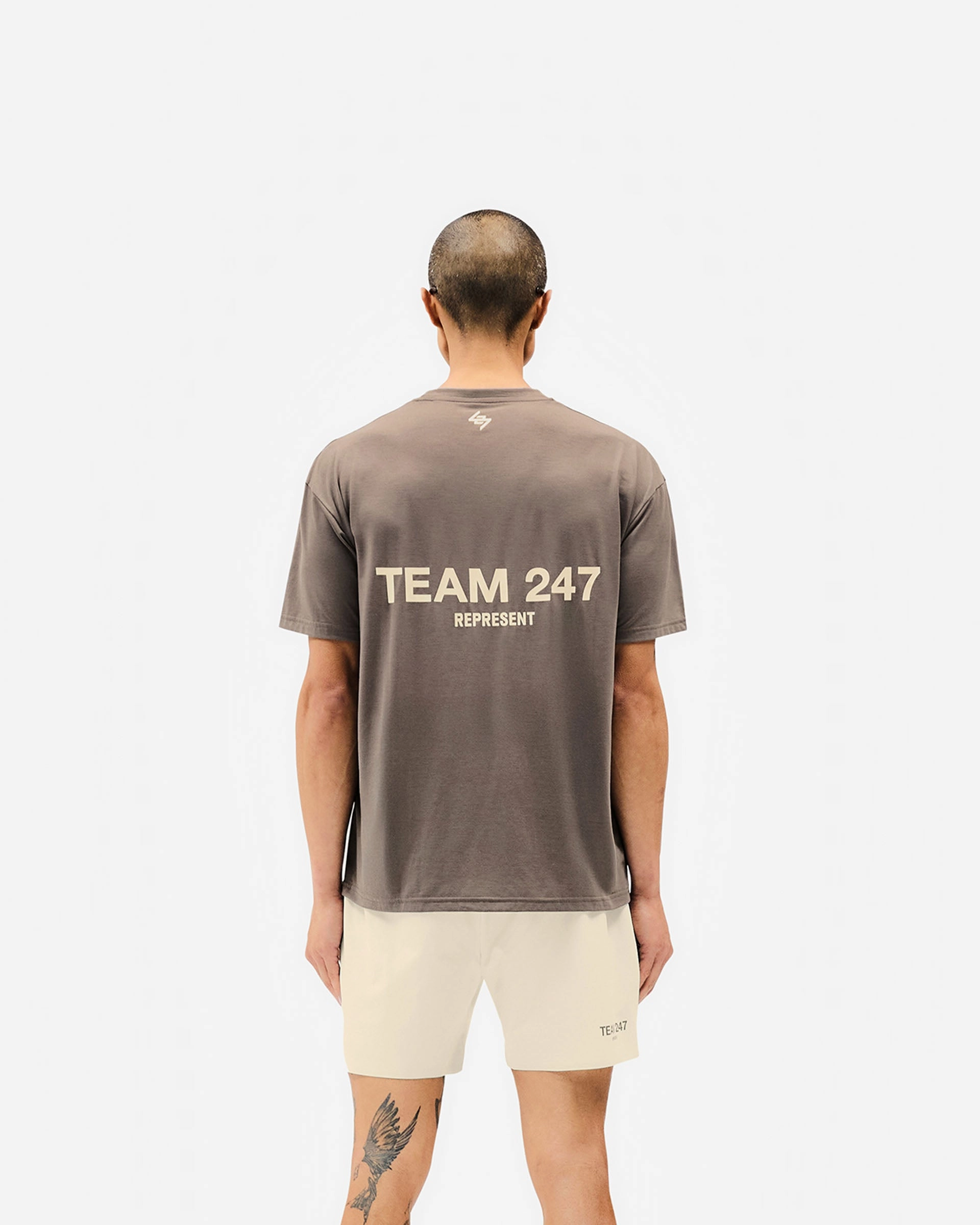 Team 247 Oversized T-Shirt - Earth Elastic waist Non Iron Fabric