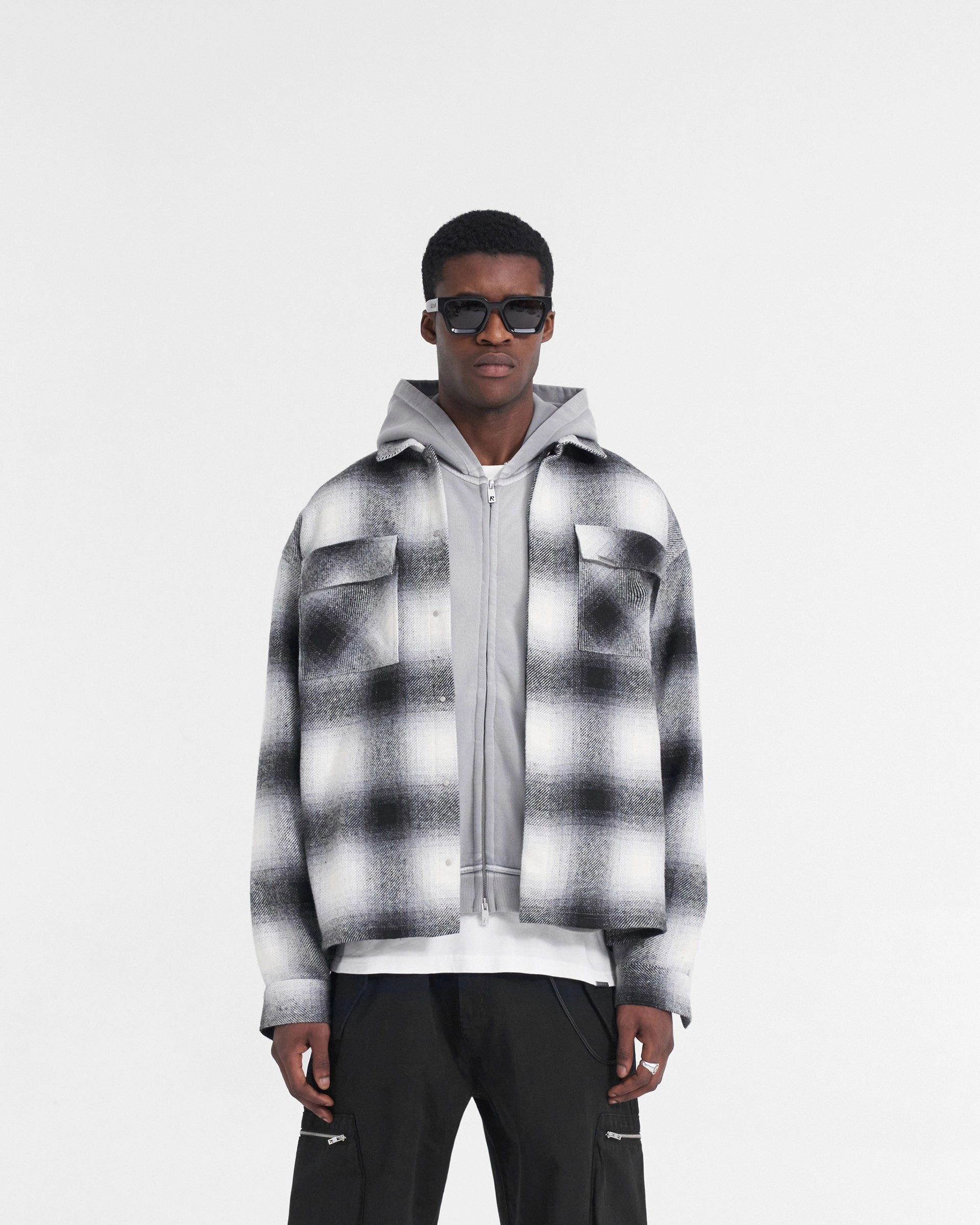 Designer Touch Spirits Of Summer Flannel Shirt - Black White