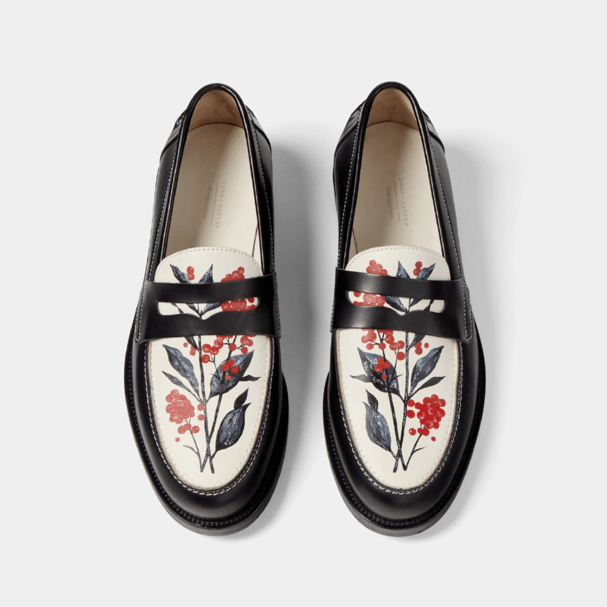 Neat Steps Breathable Style Wilde Hand-Painted Berry Penny Loafer - Women's