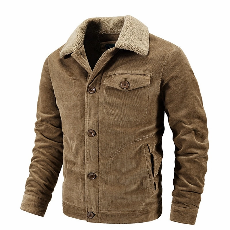 Laser Cut Airflow Vents Quick Dry Performance West Louis? Classic Corduroy Fleece Warm Jacket
