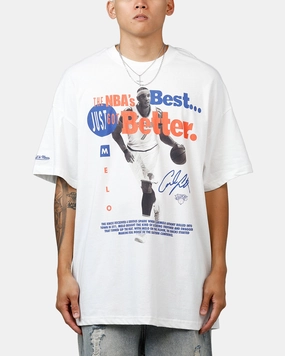 Layered Panel Design Mitchell & Ness New York Knicks Carmelo Anthony Got Better T-Shirt Vintage White